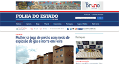 Desktop Screenshot of jornalfolhadoestado.com